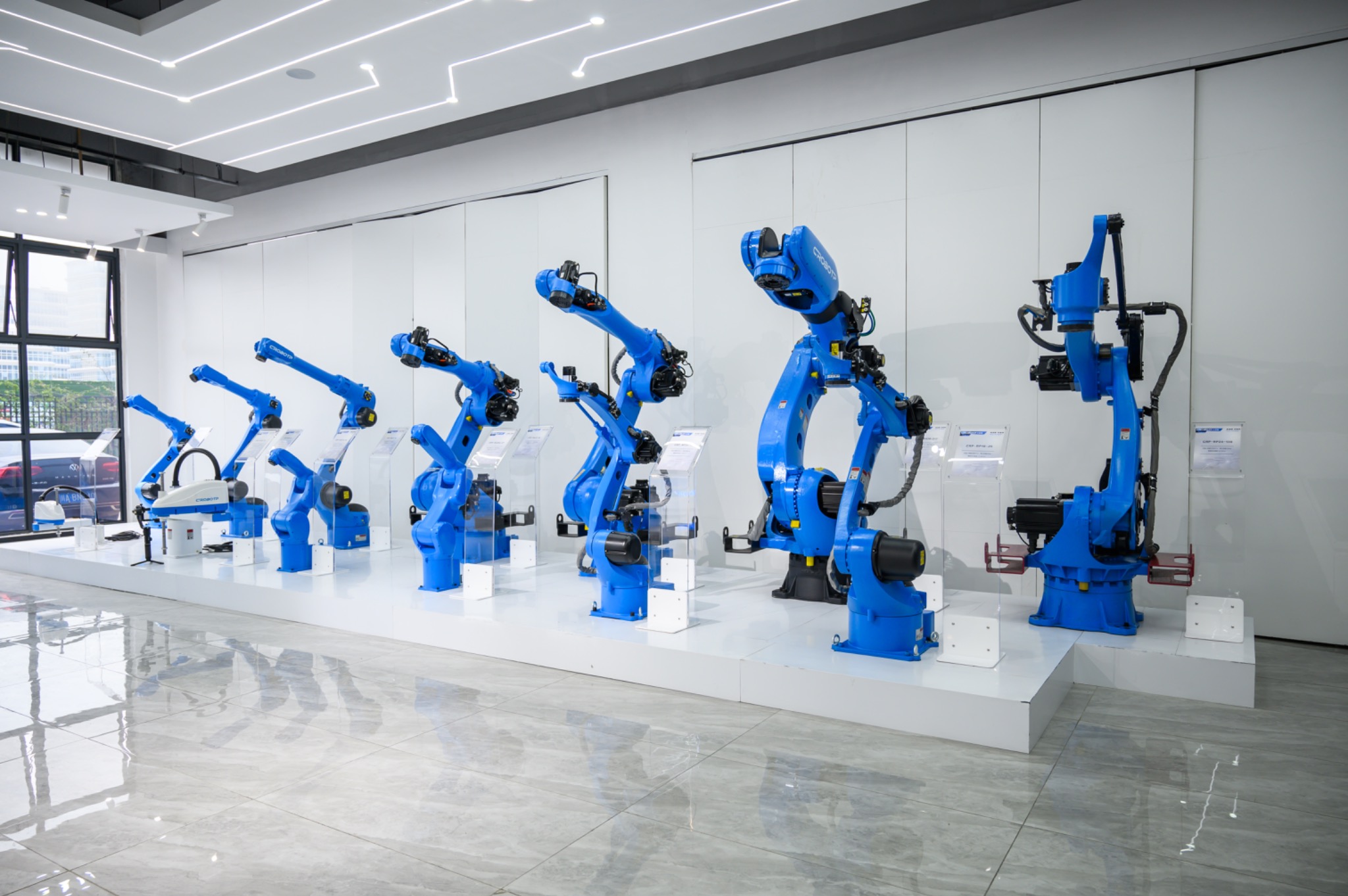 Industrial robot showroom